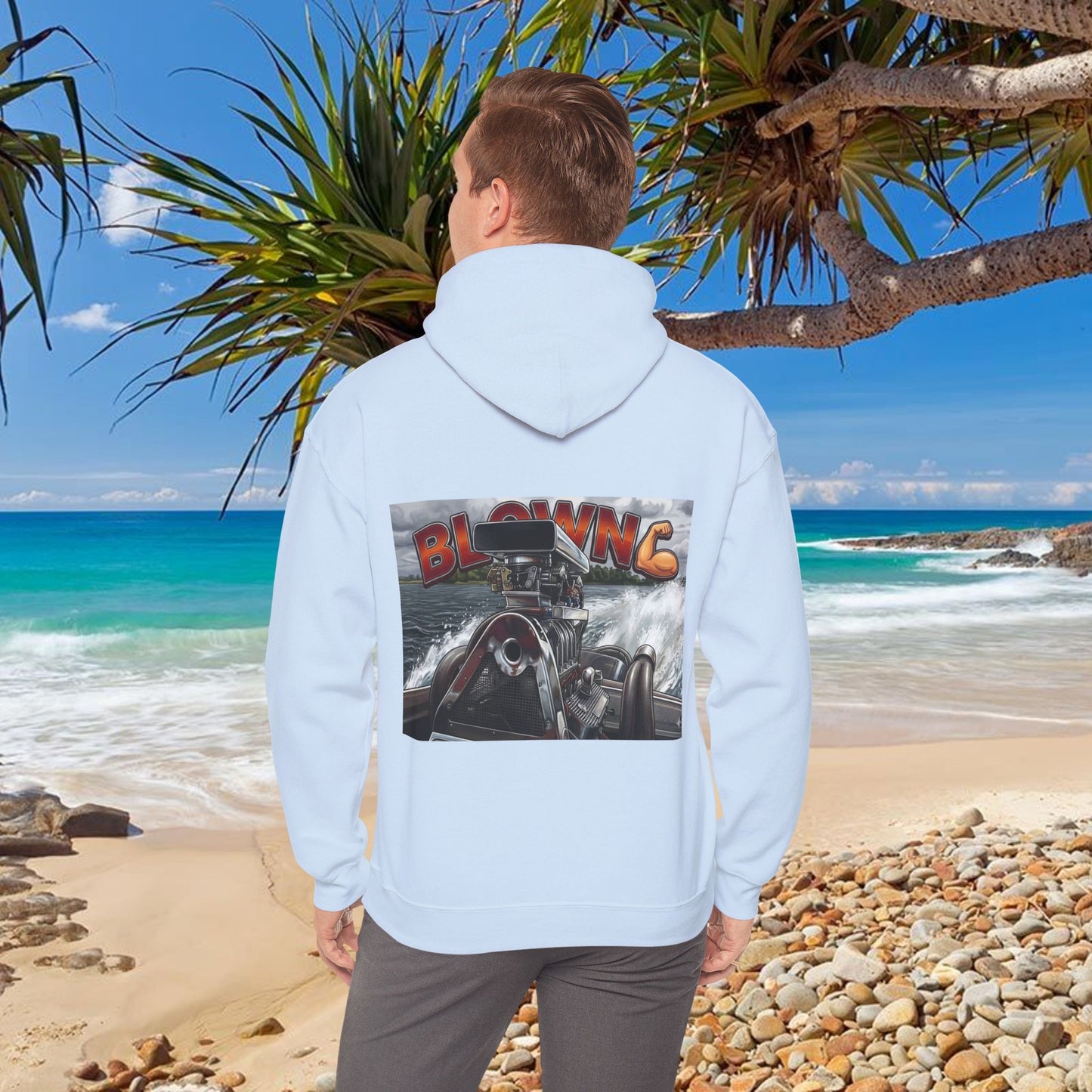 MIRAGE BLOWN MOTOR design from the Bad Lad Oz Ski Racing Tribute Collection Hoodies