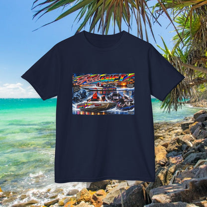 Gods Gift Kids Tribute Tshirt design is colourful and bright with some old school cool from Bad Lad Oz  A great unisex idea