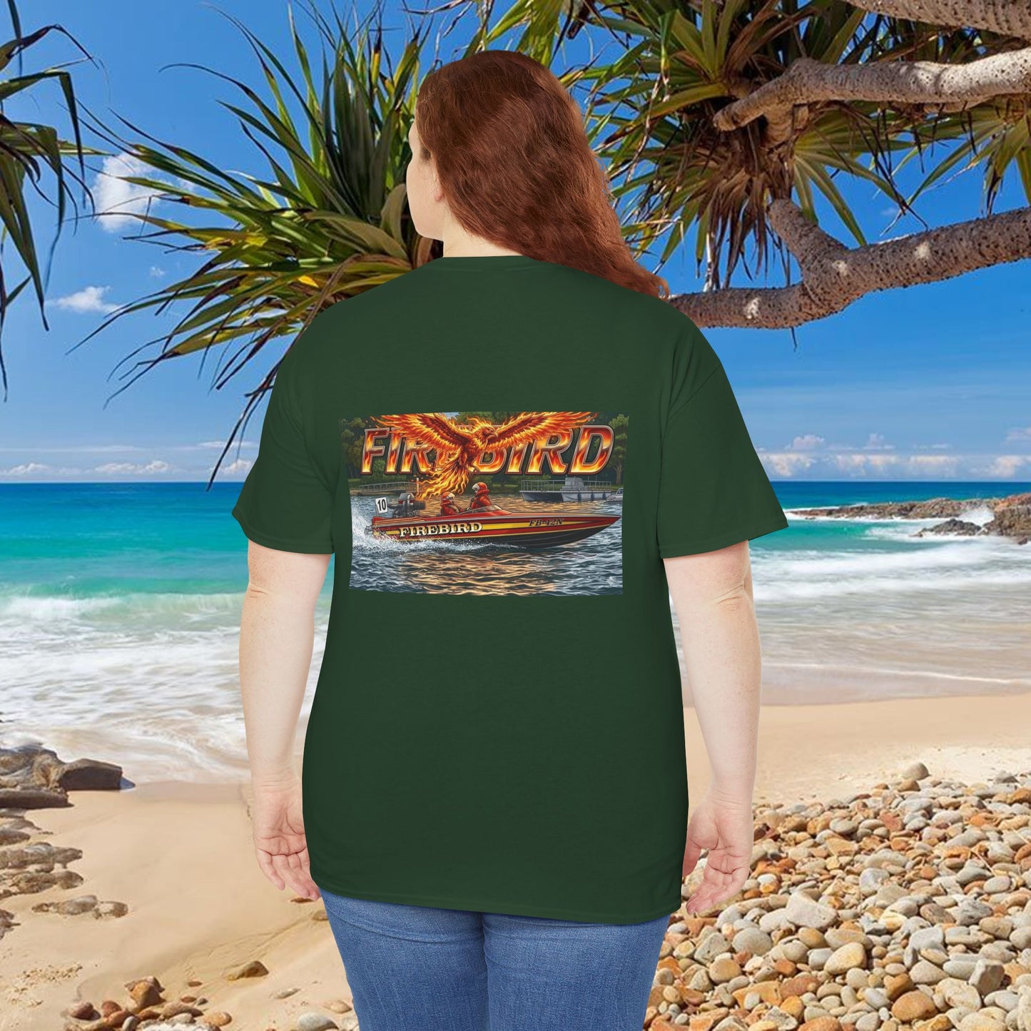 FIREBIRD Australian Water Ski Racing Tribute T-shirt celebrating a favourite of the sport globally for multiple decades and Championships