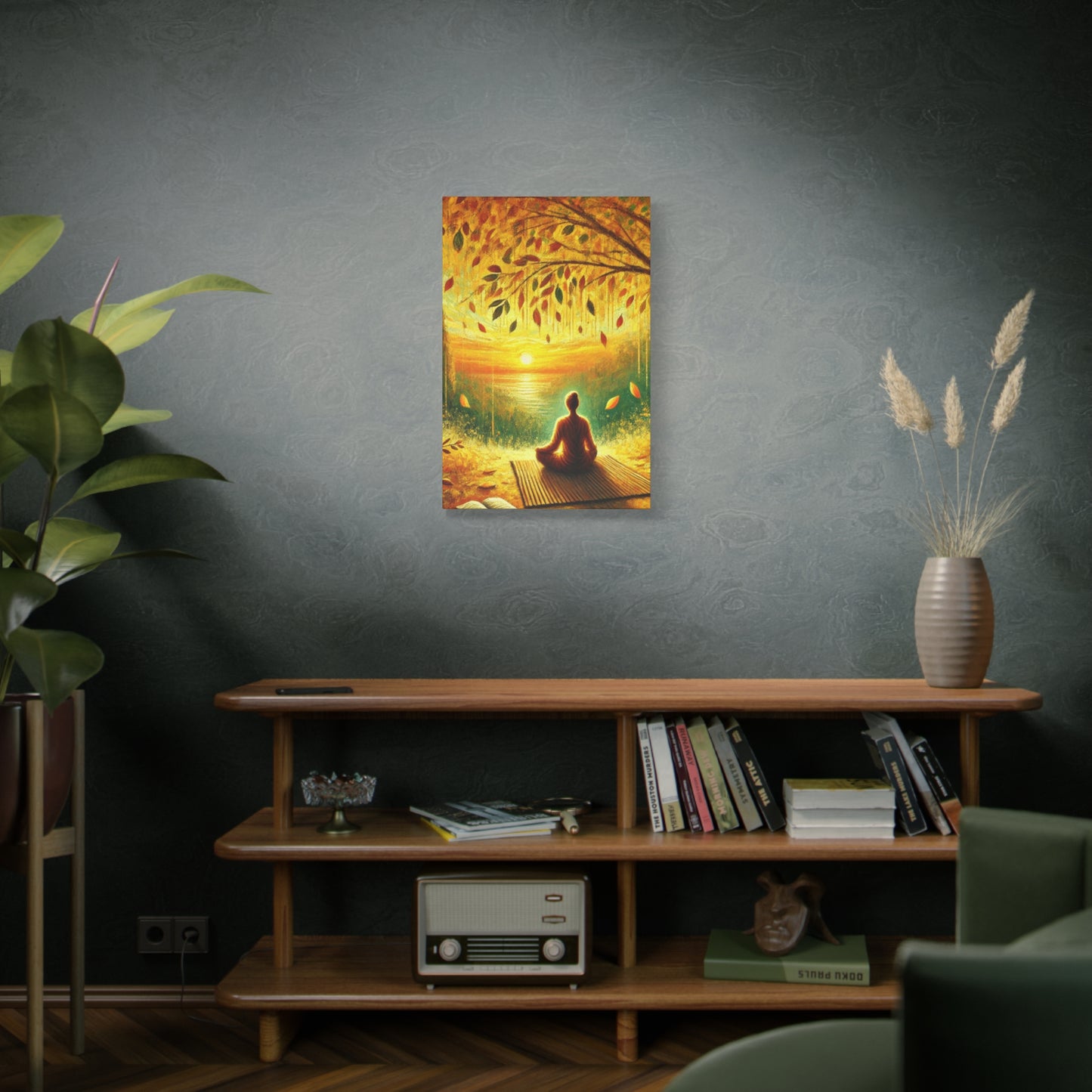 Meditation Canvas Wall Art - Hand Painted Design