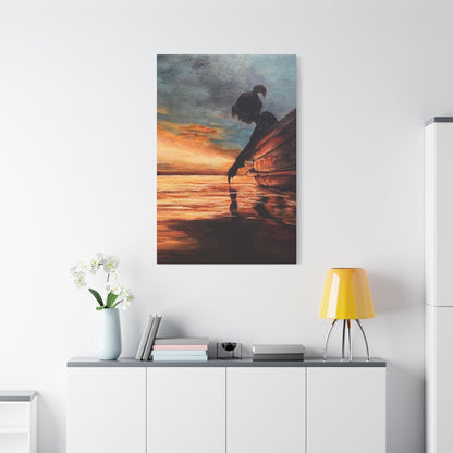 Hand Painted Canvas Wall Art Print - Reflection