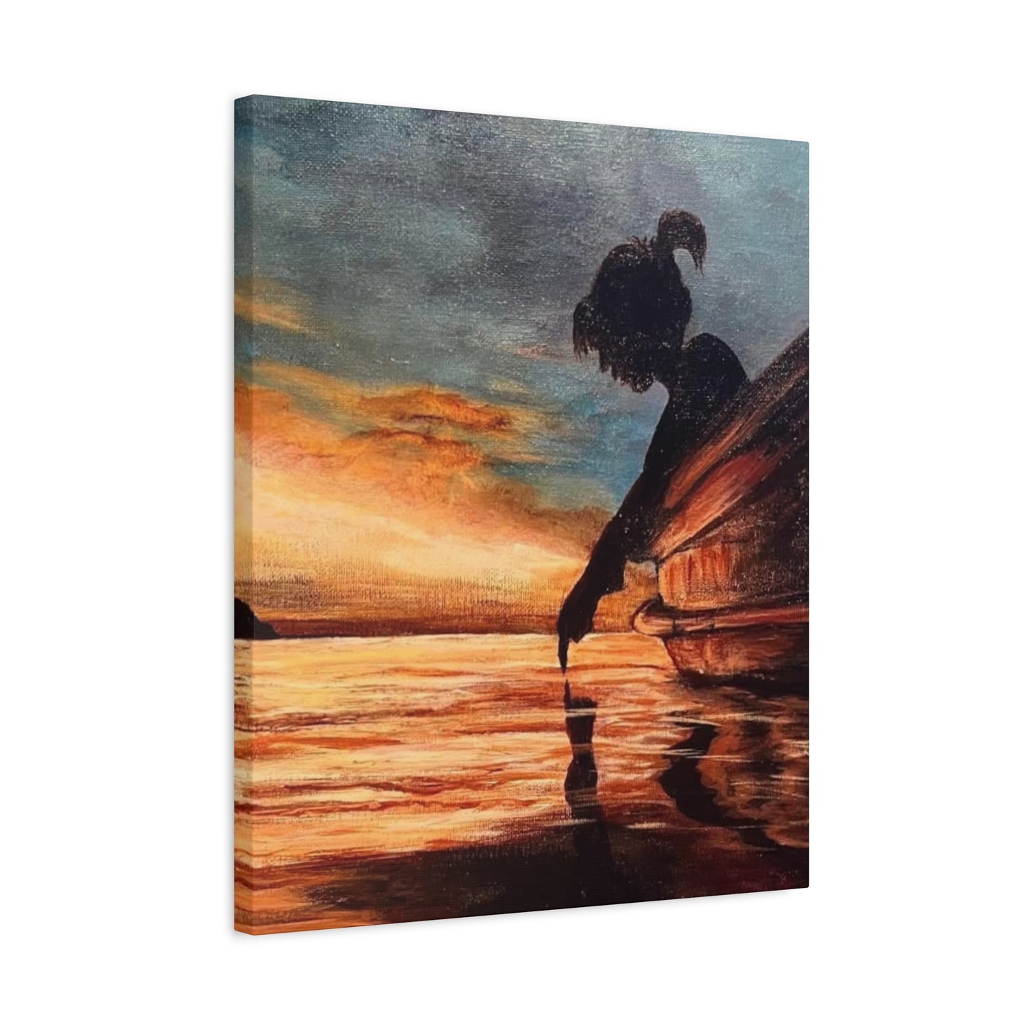 Hand Painted Canvas Wall Art Print - Reflection