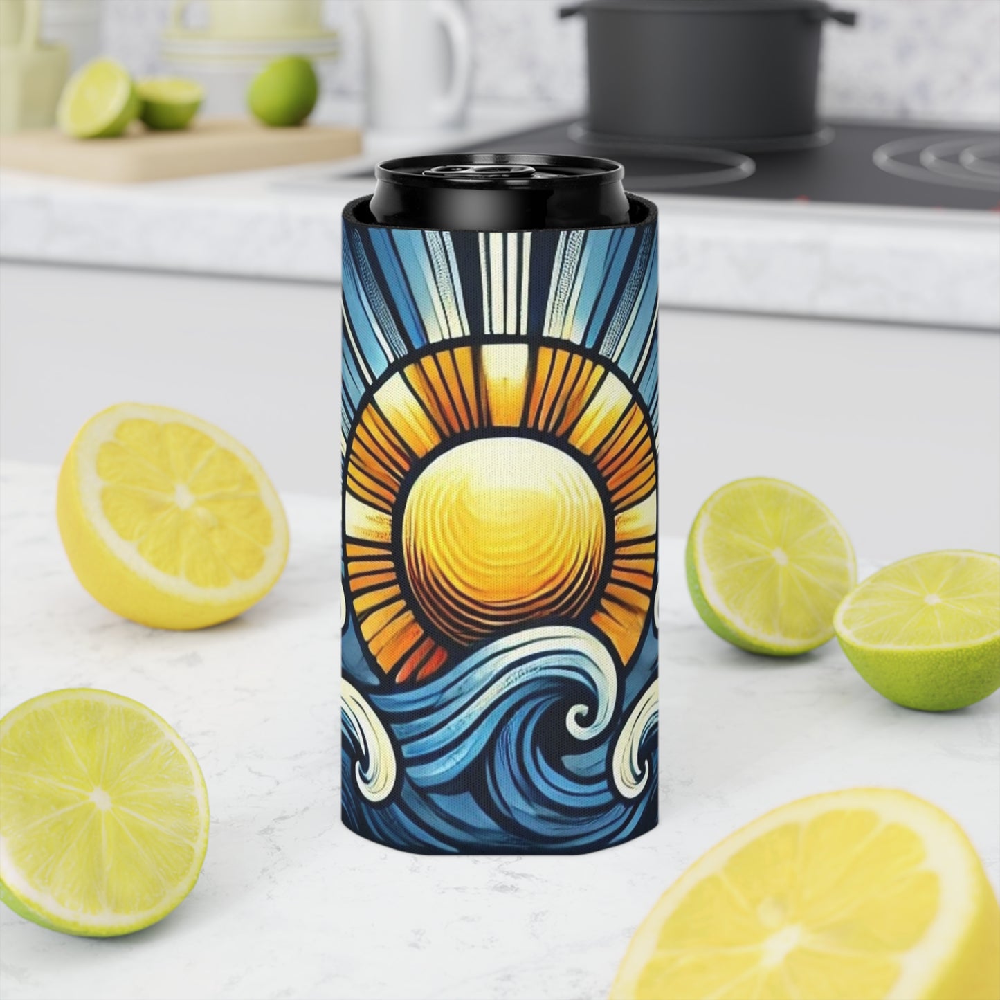 Bad Lad Ocean Sunwaves Stubbie Holder