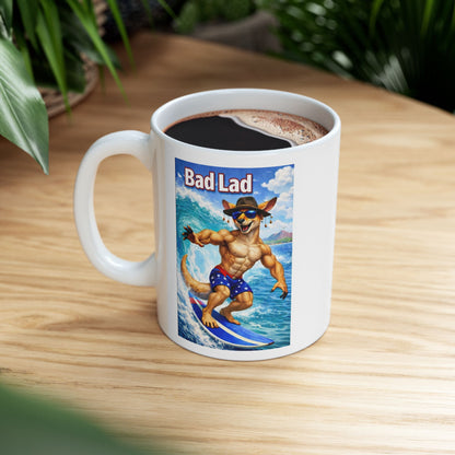 Bad Lad Action Roo Collection - Surfing Roo Coffee Mug