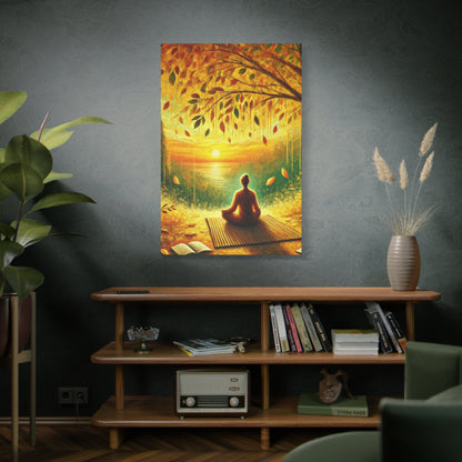 Meditation Canvas Wall Art - Hand Painted Design