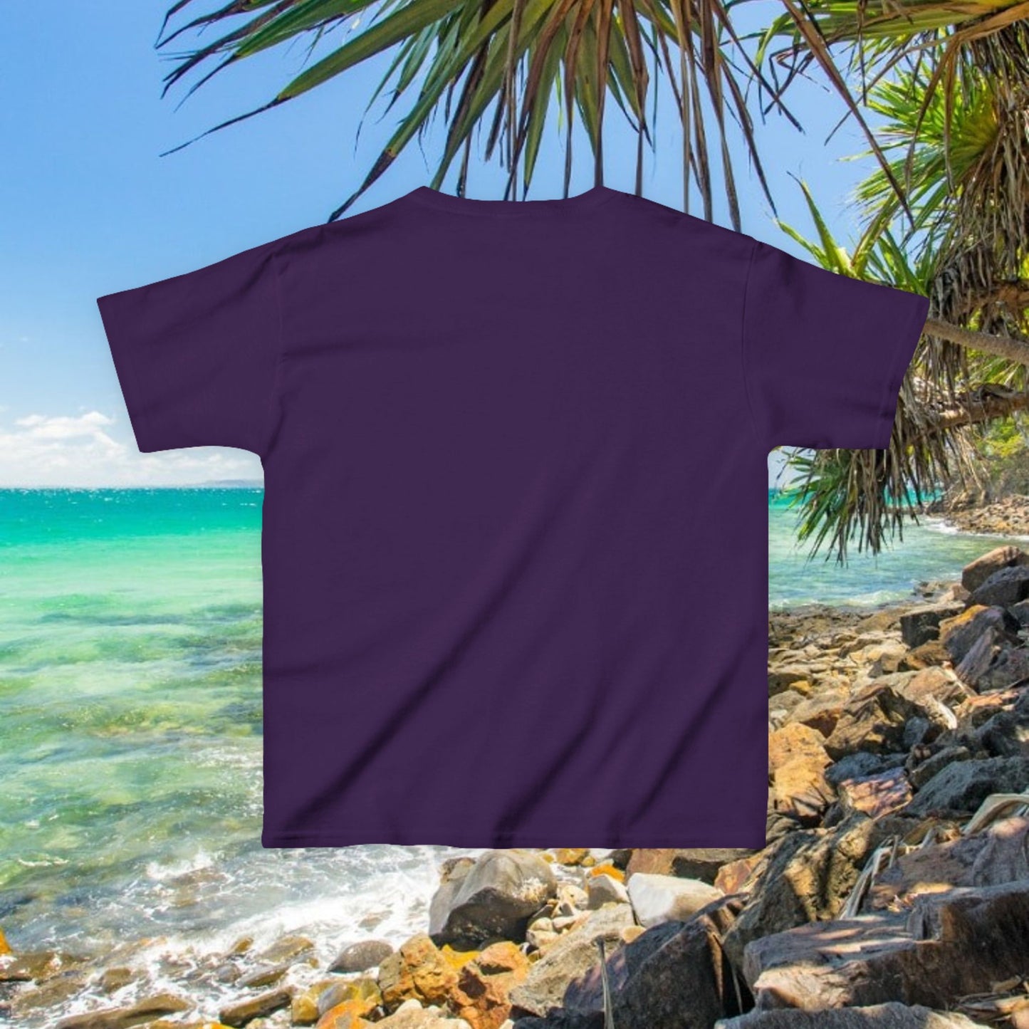Bad Lad Australia Beach Bum Kids Unisex Tee - Fun, Aussie Pride Kids T-Shirt, featuring a Vibrant and Colourful Summer design