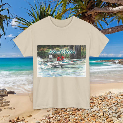 ISLAND 🏝️ COOLER Australian Water Ski Racing Tribute Range T-shirt Celebrates the Original Kings of the Murray