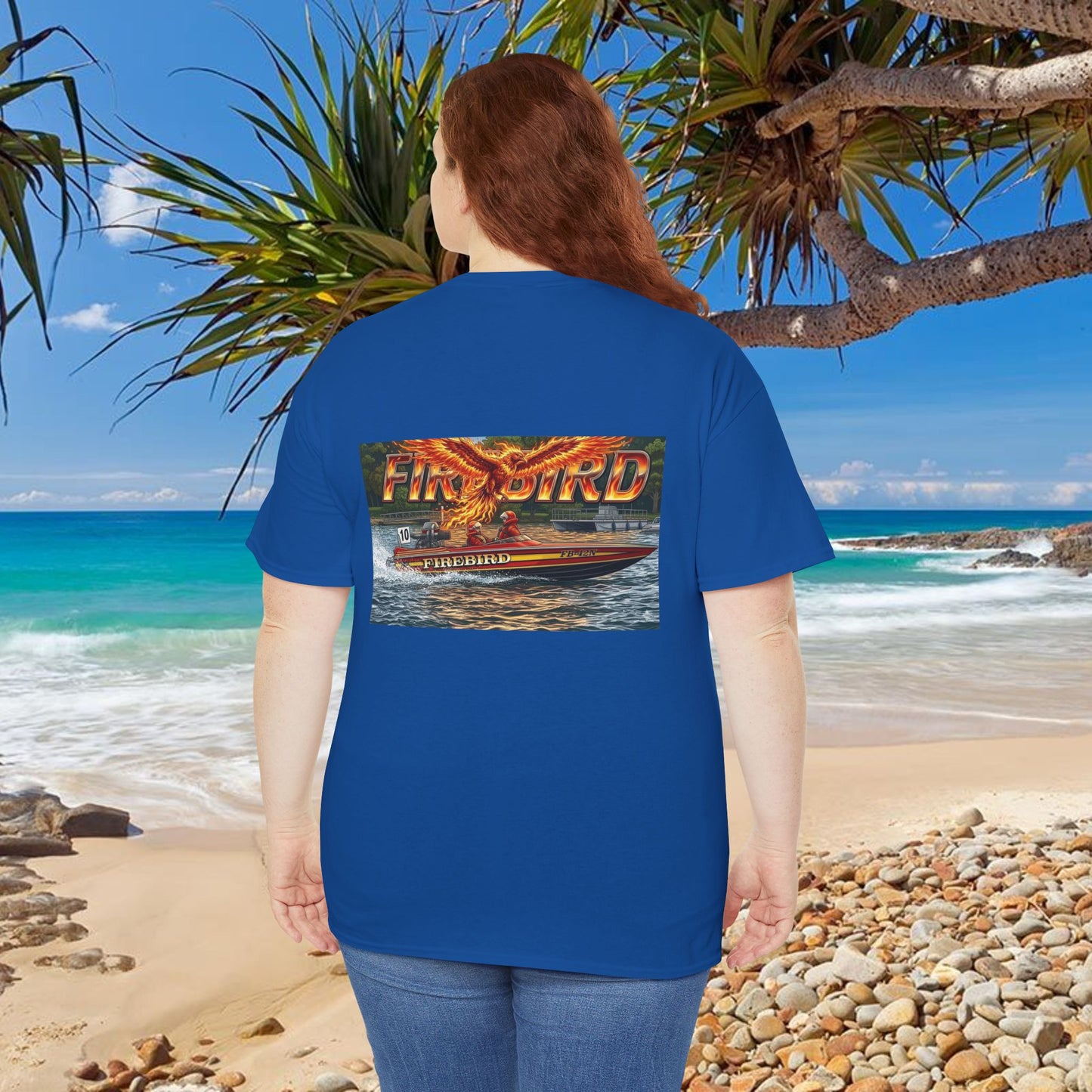 FIREBIRD Australian Water Ski Racing Tribute T-shirt celebrating a favourite of the sport globally for multiple decades and Championships