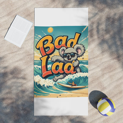 Bad Lad Koala Surfing Beach Towel