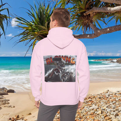 MIRAGE BLOWN MOTOR design from the Bad Lad Oz Ski Racing Tribute Collection Hoodies