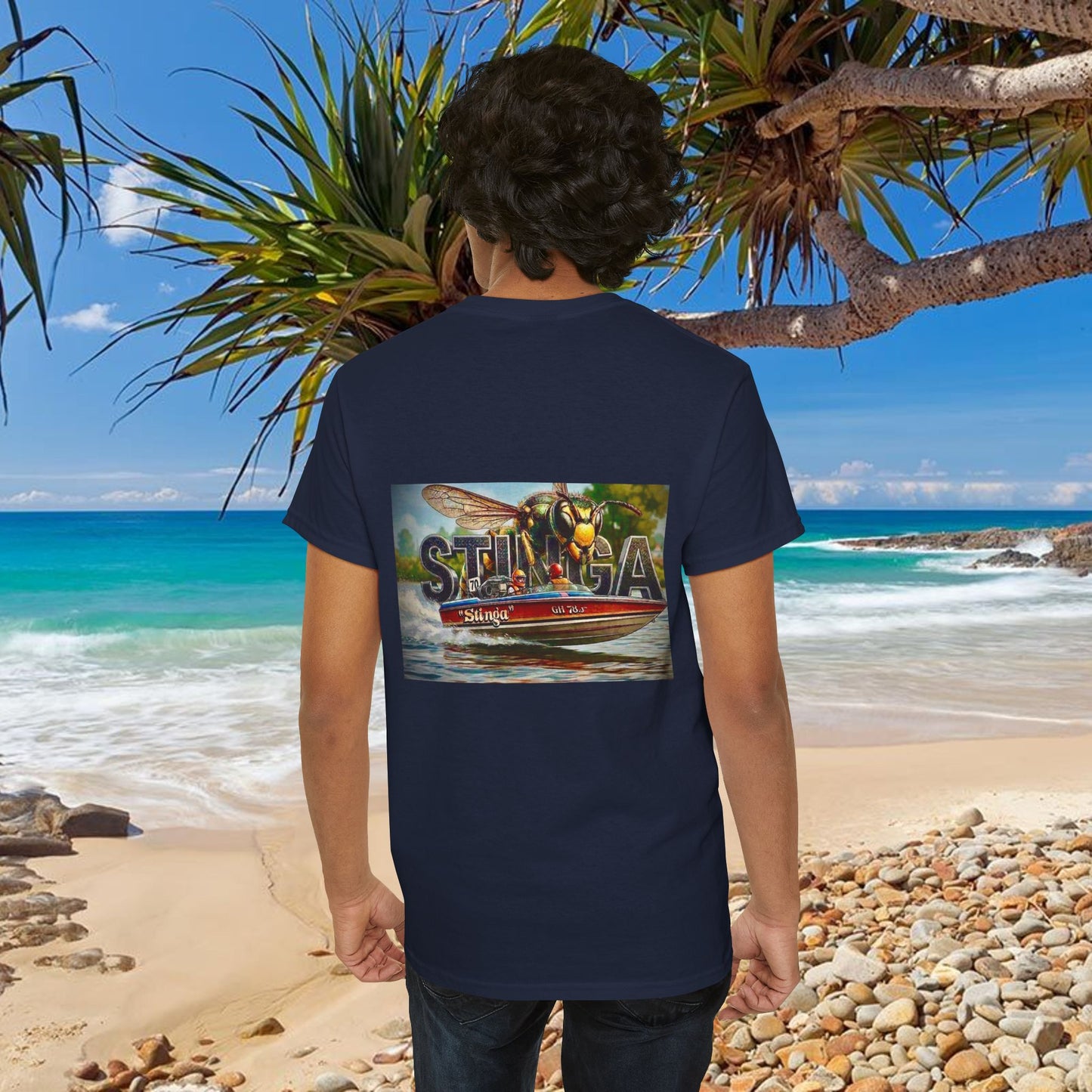 STINGA Australian Water Ski Racing Tribute T-shirt celebrating the incredible success of the Connelly known as a LEGEND in ski racing