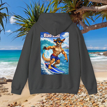 Bad Lad Oz Surfing Kangaroo Unisex Hoodie