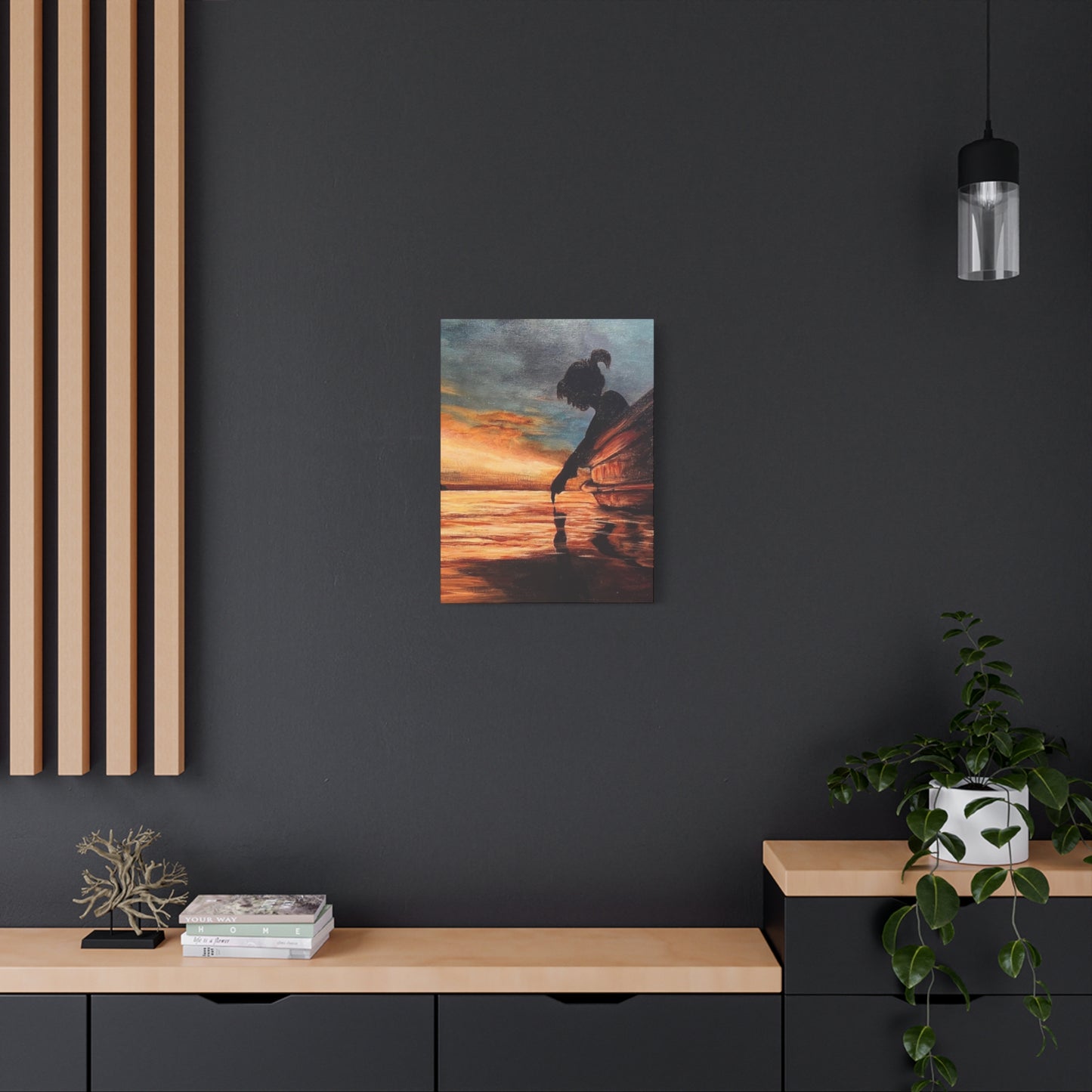 Hand Painted Canvas Wall Art Print - Reflection