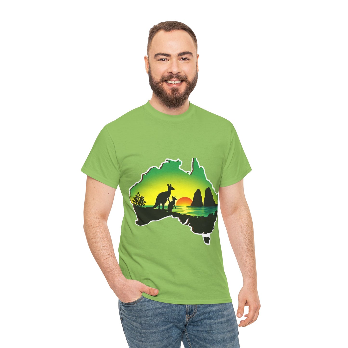 Bad Lad Map of Oz Kangaroo T-shirt
