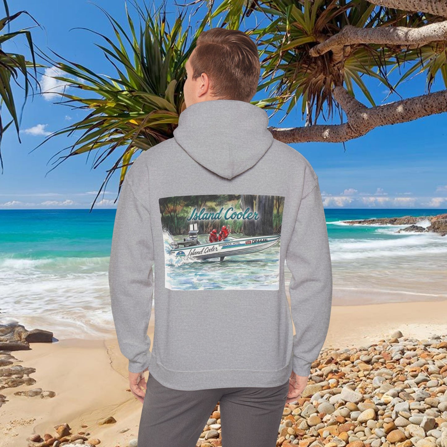 The Tribute Range - Island Cooler Water Ski Racing Boat Hoodie