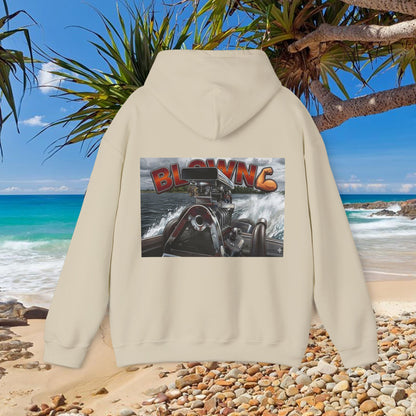 MIRAGE BLOWN MOTOR design from the Bad Lad Oz Ski Racing Tribute Collection Hoodies