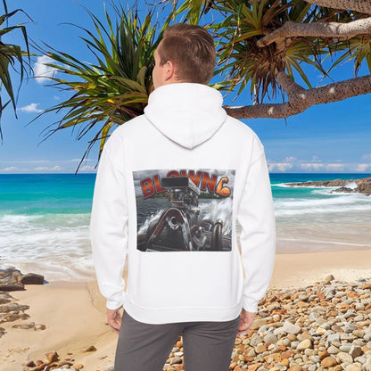 MIRAGE BLOWN MOTOR design from the Bad Lad Oz Ski Racing Tribute Collection Hoodies