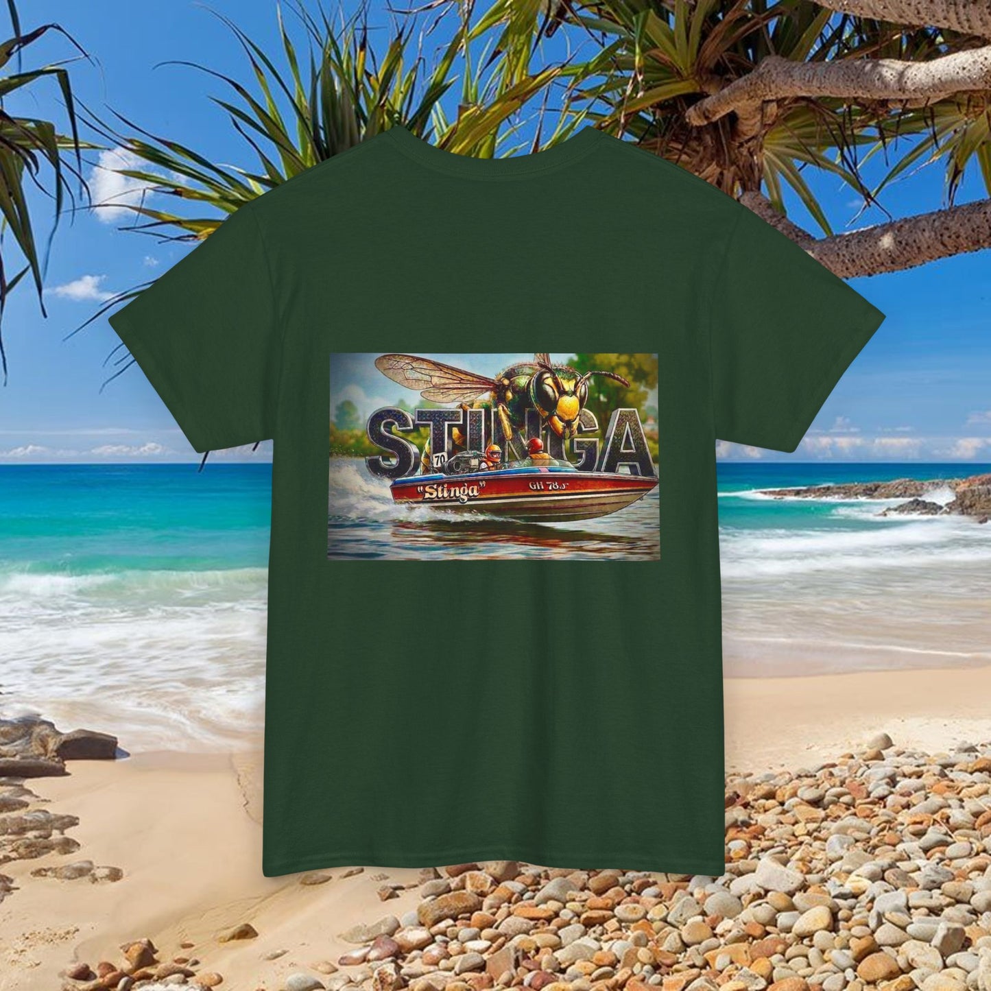STINGA Australian Water Ski Racing Tribute T-shirt celebrating the incredible success of the Connelly known as a LEGEND in ski racing