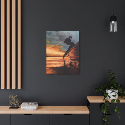 Hand Painted Canvas Wall Art Print - Reflection