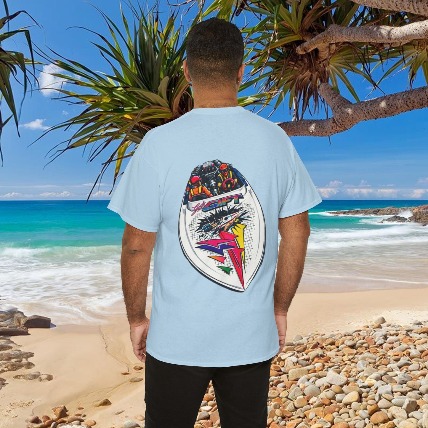 LIMITTED ADDITION Gods Gift Front & Back Waterski Racing Tribute Tee | Twin Turbo Old School Aussie Champion Game Changer