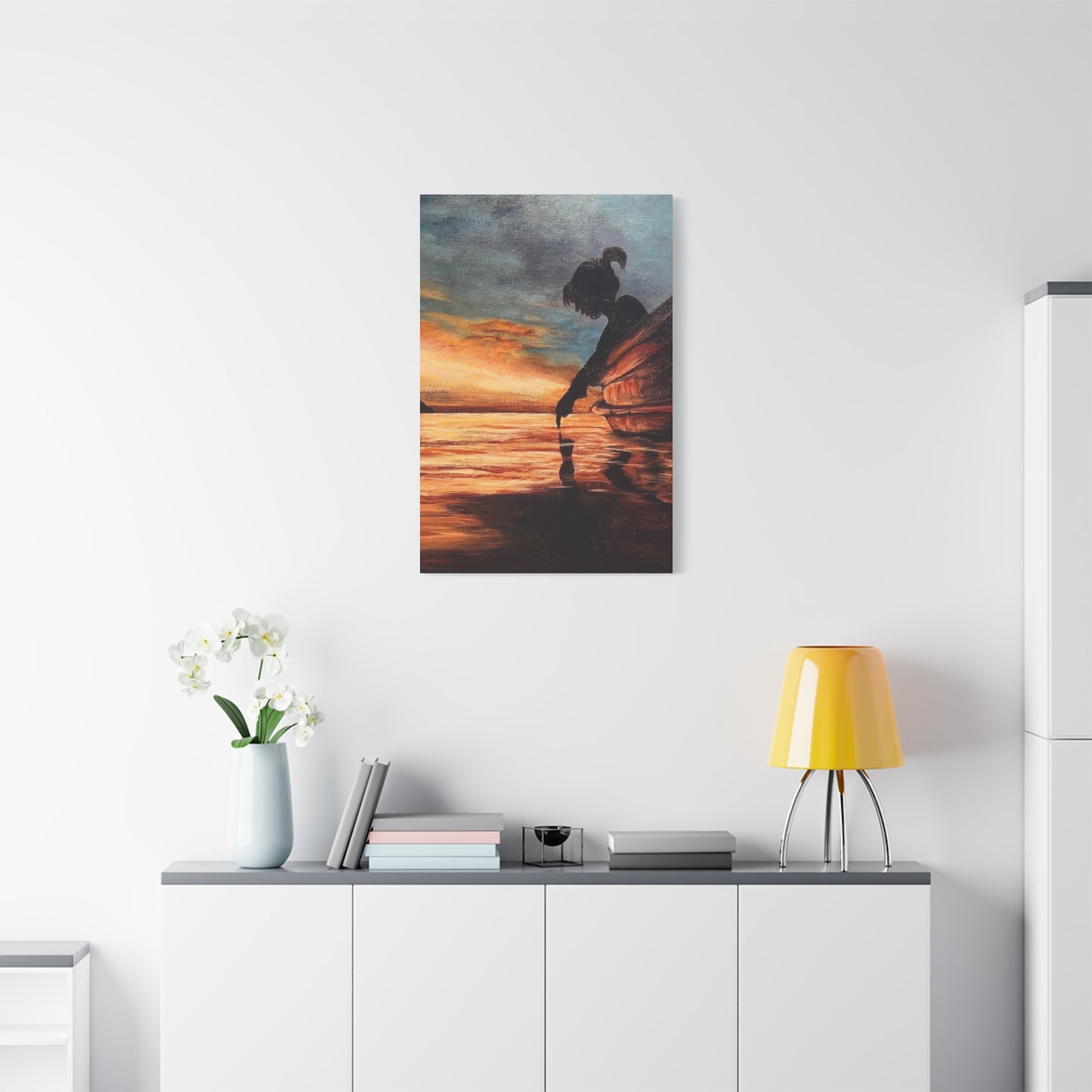 Hand Painted Canvas Wall Art Print - Reflection