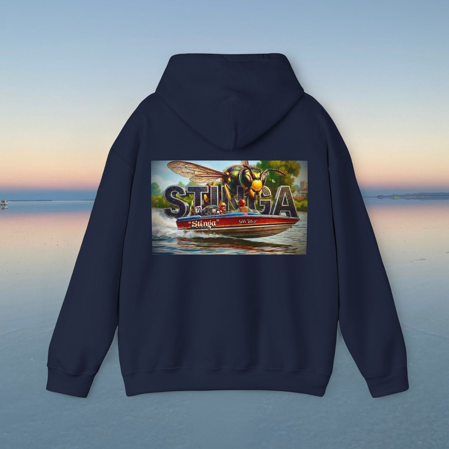Copy of Copy of The Tribute Range - STINGA Australian Water Ski Racing Hoodie. Bad Lad Oz has paid homage to the iconic STINGA with our Tribute Collection