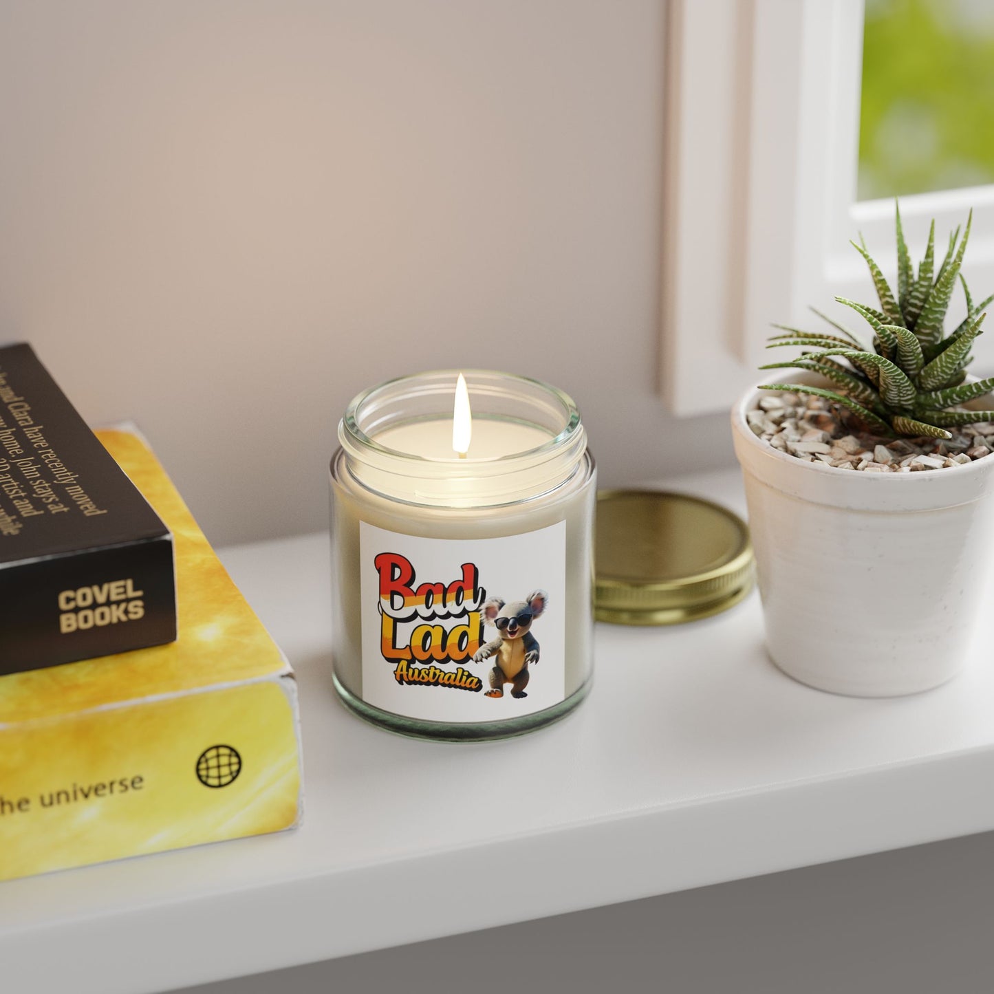 Bad Lad Koala Clear Glass Scented Candle
