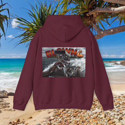 MIRAGE BLOWN MOTOR design from the Bad Lad Oz Ski Racing Tribute Collection Hoodies