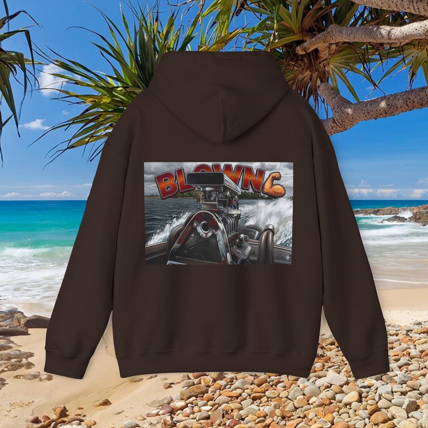 MIRAGE BLOWN MOTOR design from the Bad Lad Oz Ski Racing Tribute Collection Hoodies