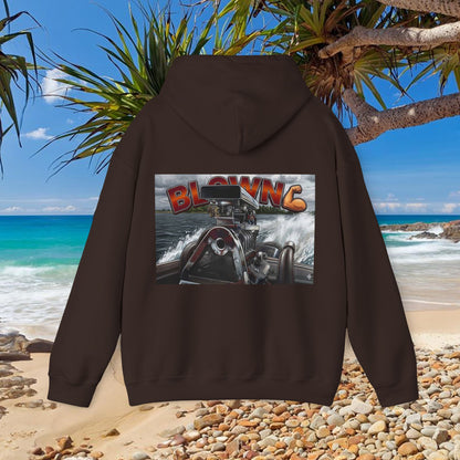 MIRAGE BLOWN MOTOR design from the Bad Lad Oz Ski Racing Tribute Collection Hoodies
