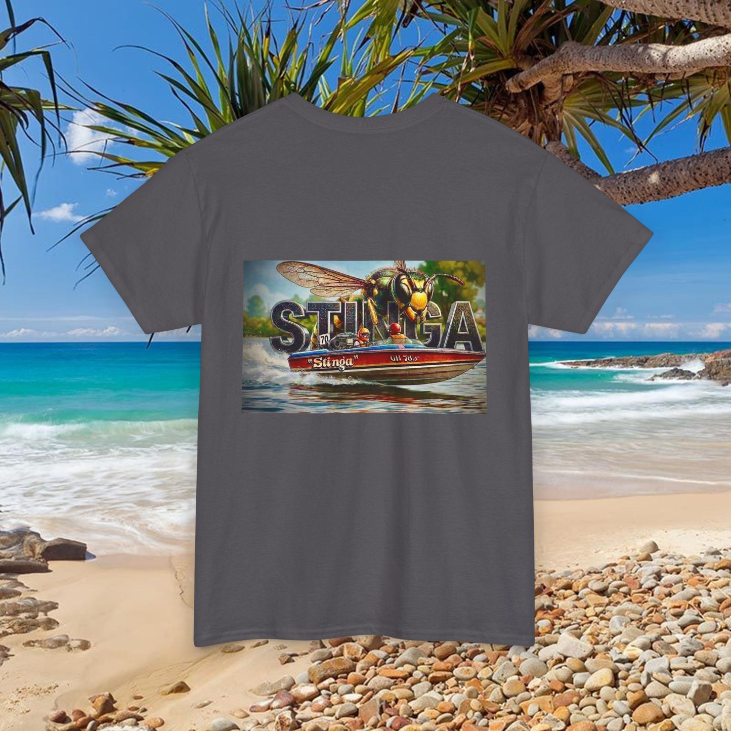 STINGA Australian Water Ski Racing Tribute T-shirt celebrating the incredible success of the Connelly known as simply LEGEND in ski racing