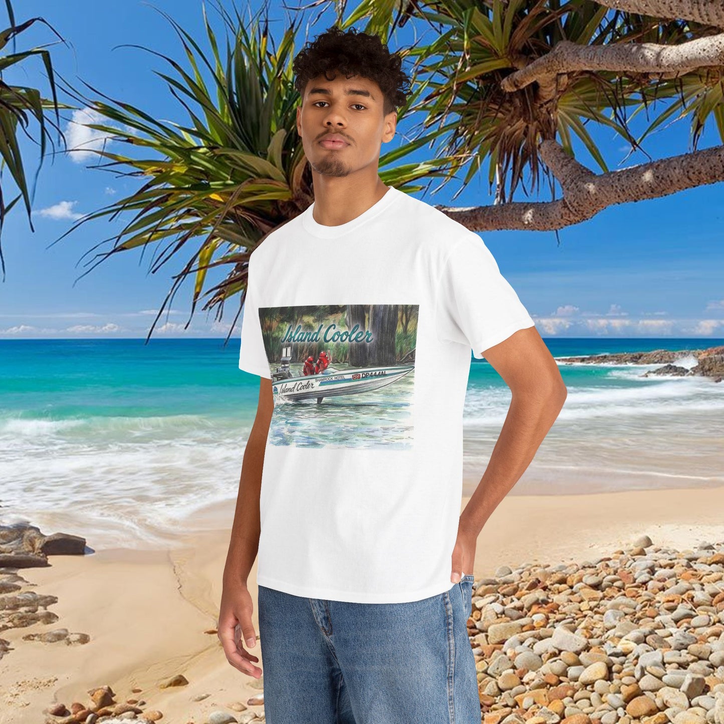 ISLAND 🏝️ COOLER Australian Water Ski Racing Tribute Range T-shirt Celebrates the Original Kings of the Murray