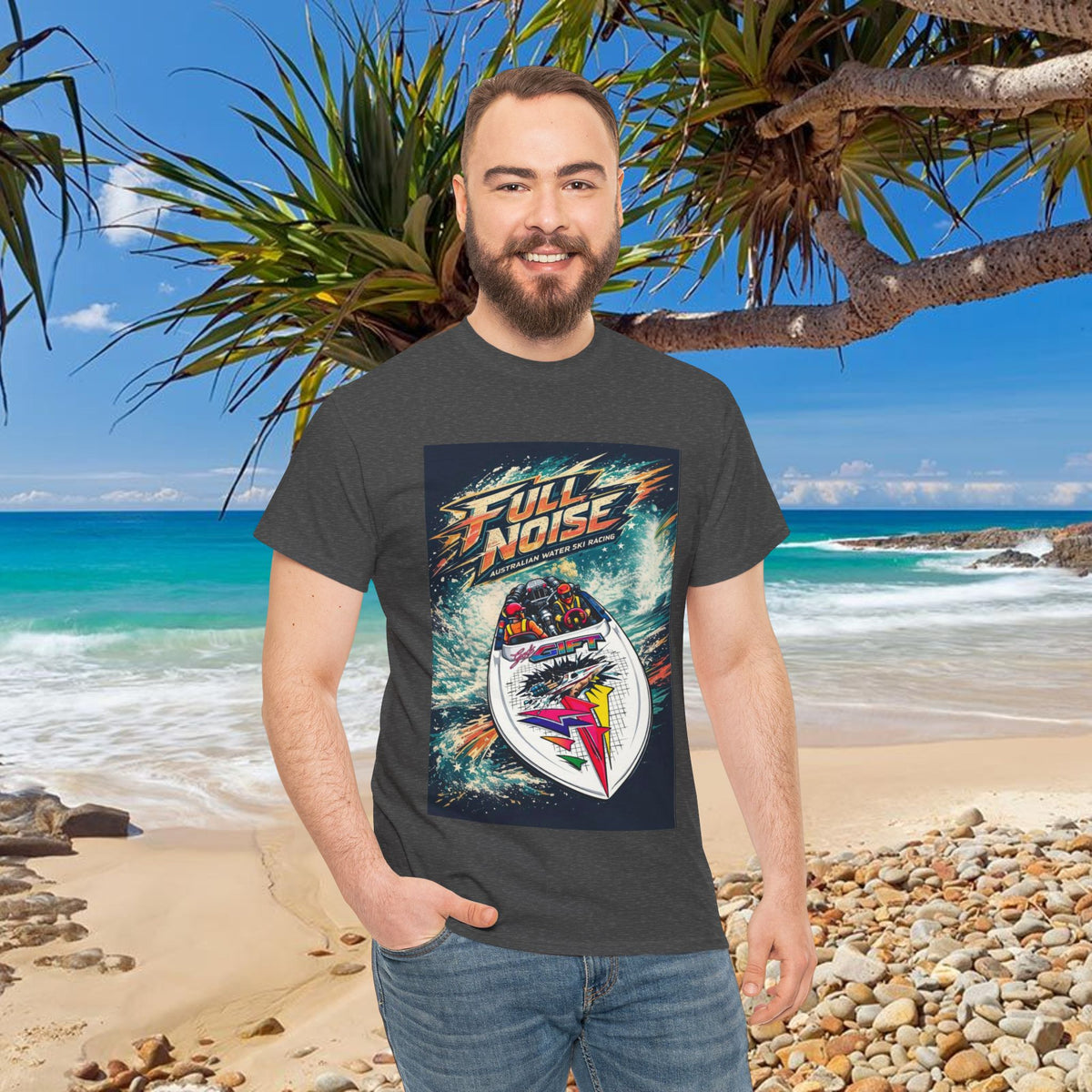 Gods Gift Australian Waterski Racing Boat Tribute Tee | Twin Turbo Old School Aussie Champion Game Changer