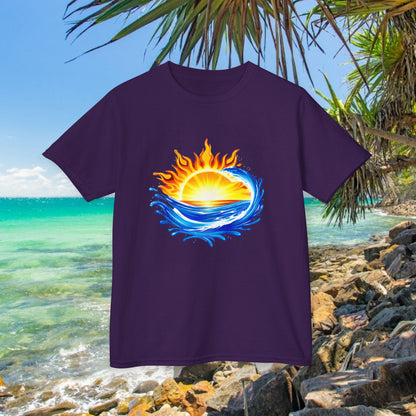 Bad Lad Australia Beach Bum Kids Unisex Tee - Fun, Aussie Pride Kids T-Shirt, featuring a Vibrant and Colourful Summer design
