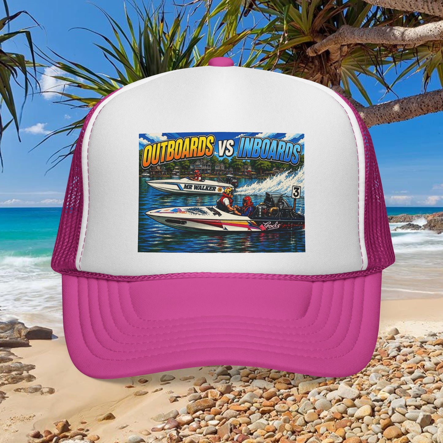 The Iconic GODS GIFT vs Mr WALKER battle is on this Bad Lad Oz Water Ski Racing Tribute Trucker Cap