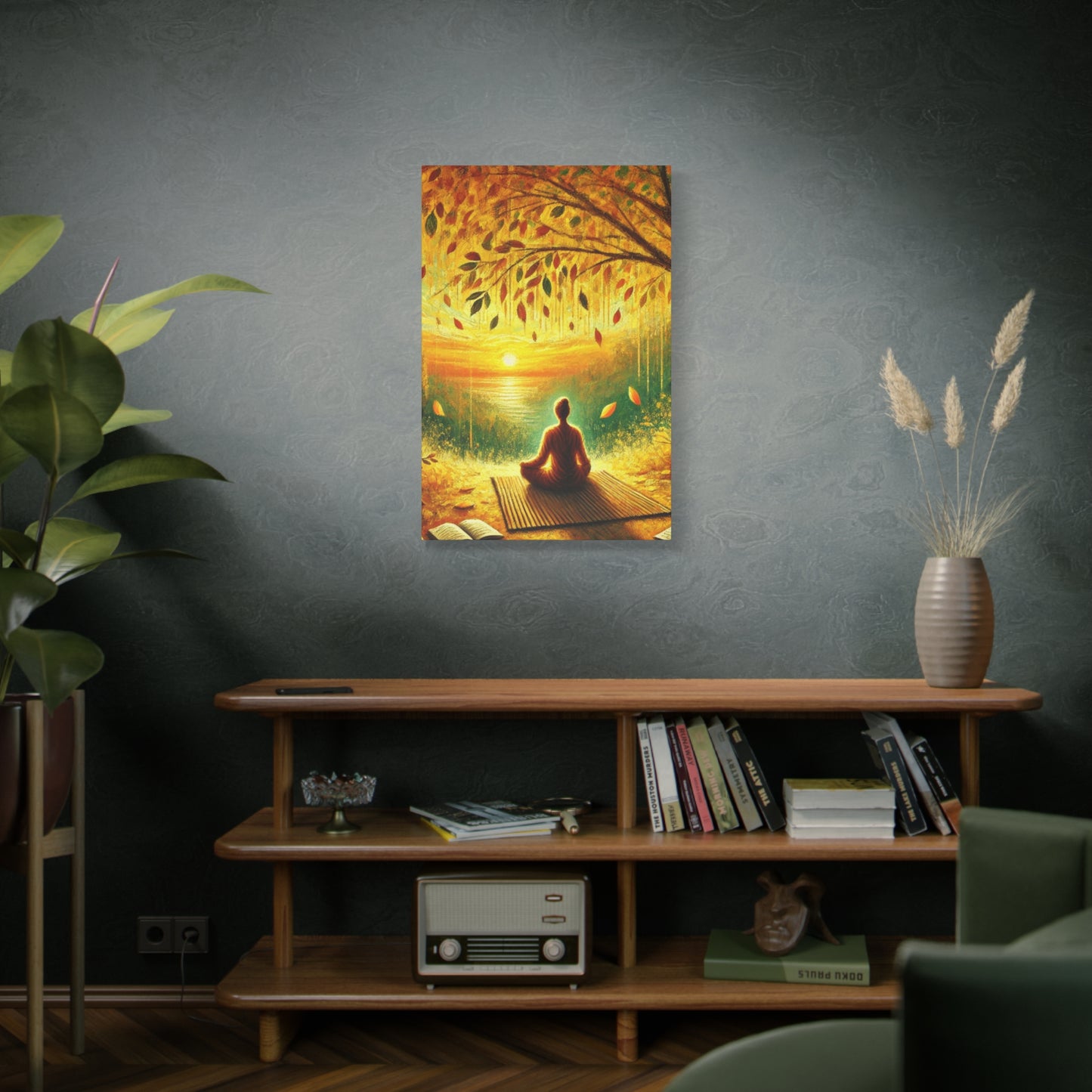 Meditation Canvas Wall Art - Hand Painted Design