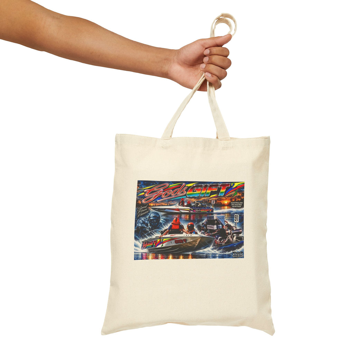 Gods Gift Canvas Tote Bag is a vivid and wild Tribute colour printed Bag with Dual Sided Printing to choose from