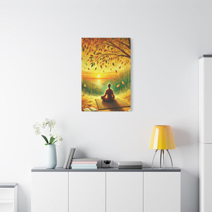 Hand Painted Canvas Wall Art Print - Meditation