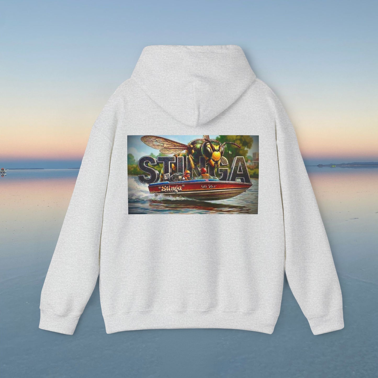 Copy of Copy of The Tribute Range - STINGA Australian Water Ski Racing Hoodie. Bad Lad Oz has paid homage to the iconic STINGA with our Tribute Collection