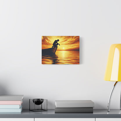 Hand Painted Canvas Wall Art Print - On The Lake