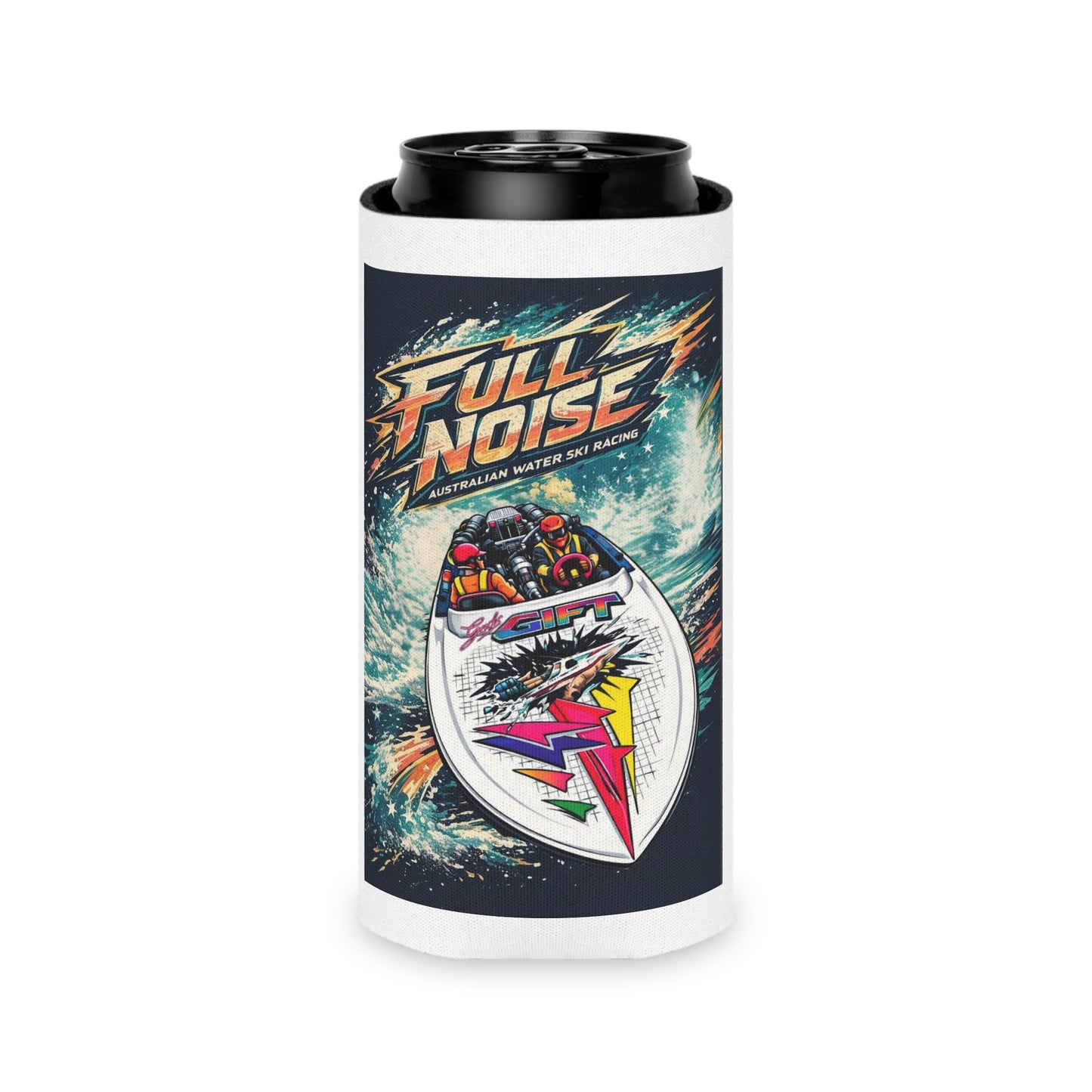 Australian Water Ski Racing God’s Gift Tribute Can Coolers