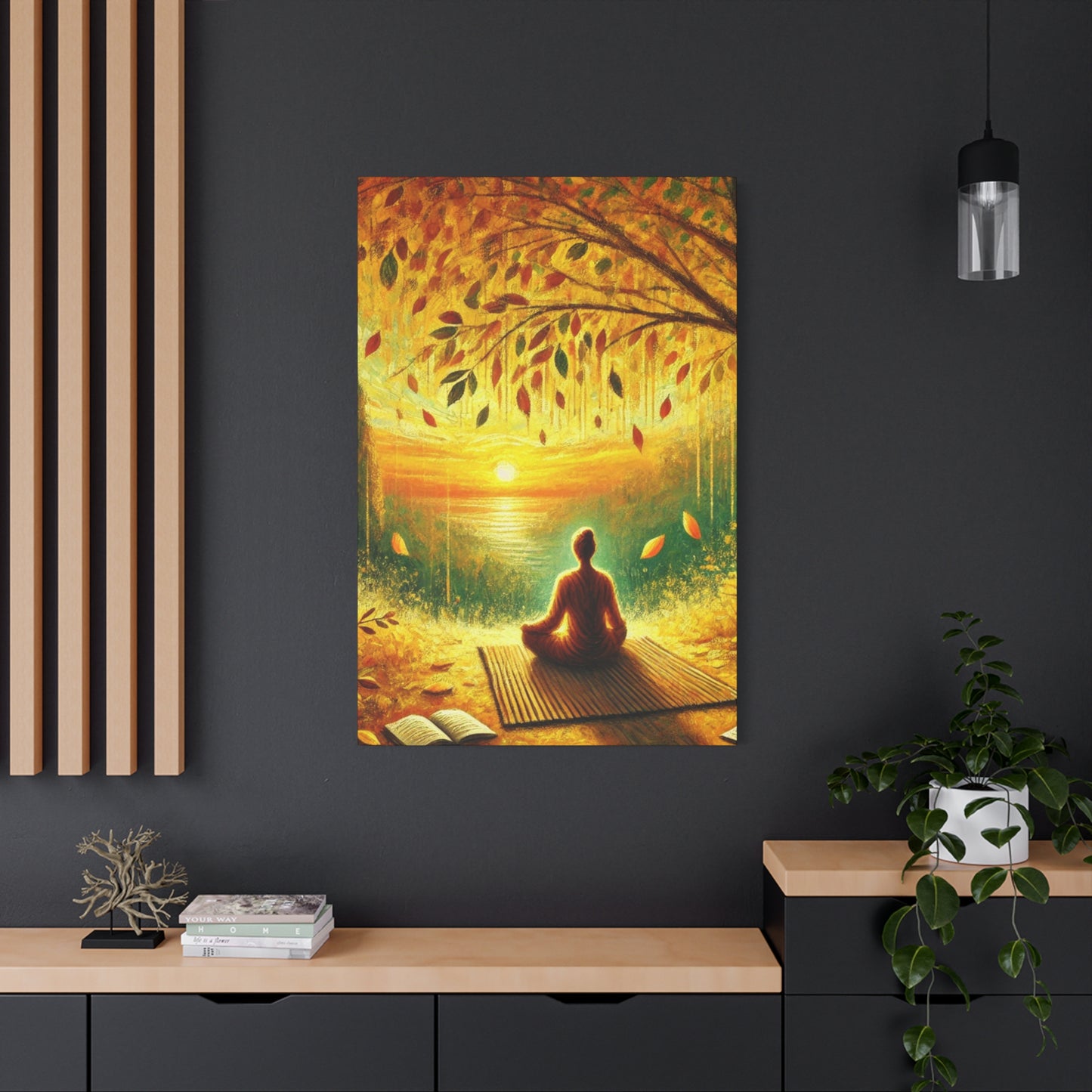 Hand Painted Canvas Wall Art Print - Meditation