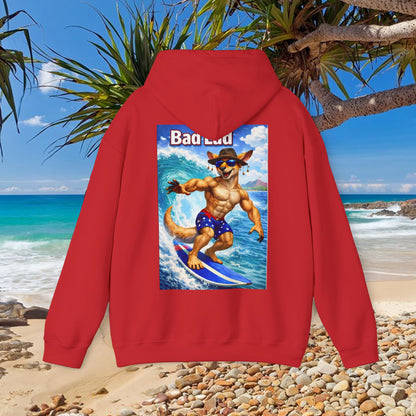 Bad Lad Oz Surfing Kangaroo Unisex Hoodie