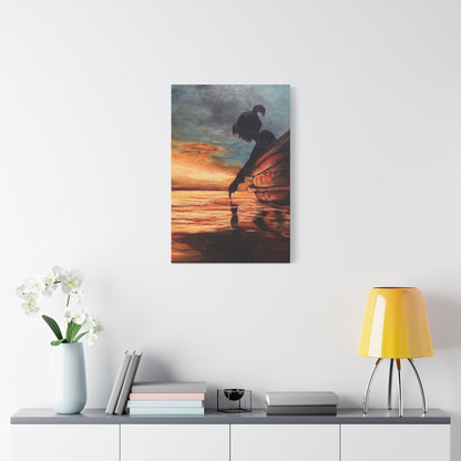 Hand Painted Canvas Wall Art Print - Reflection