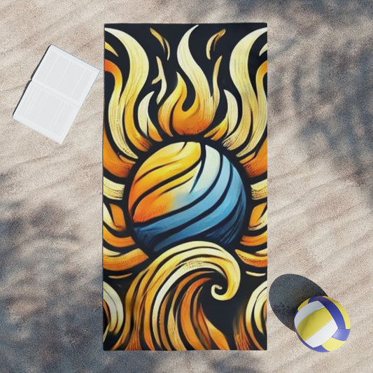 Sun Flames Beach Towel