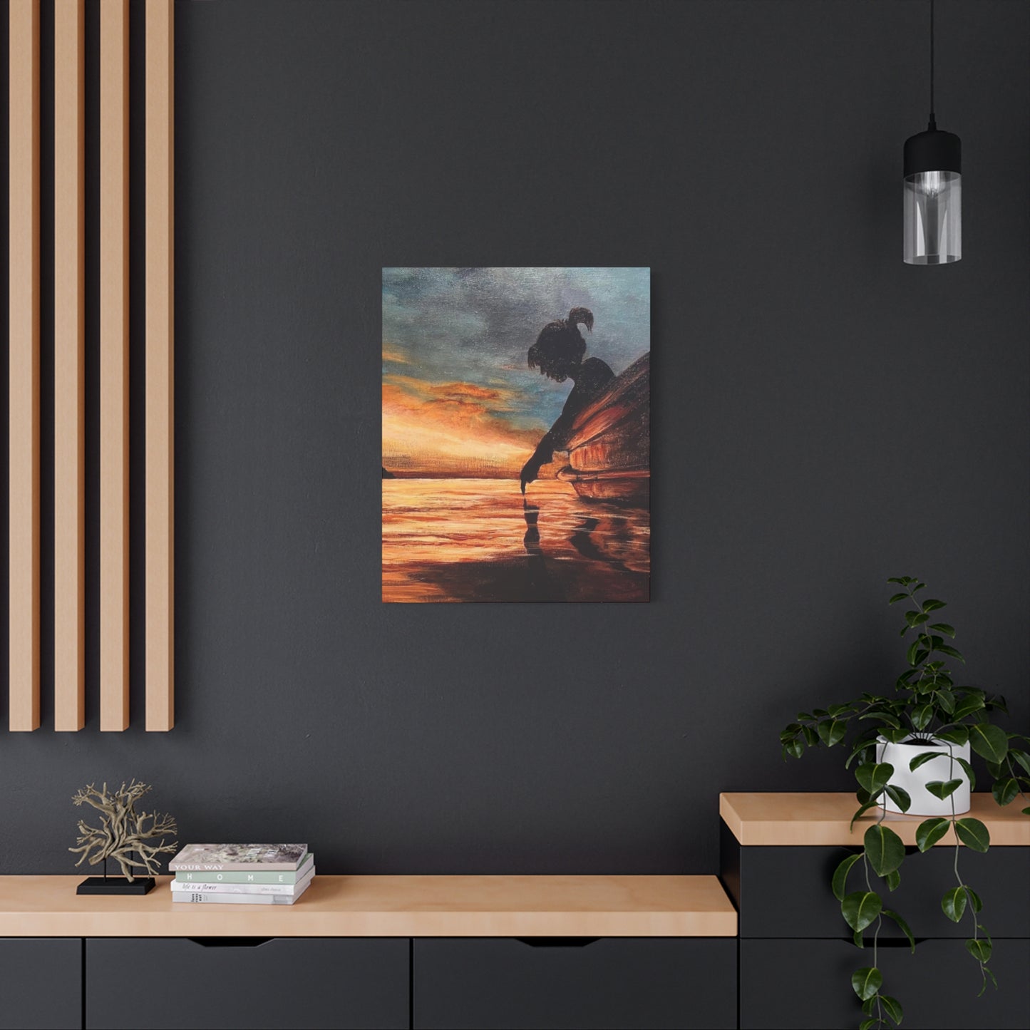 Hand Painted Canvas Wall Art Print - Reflection