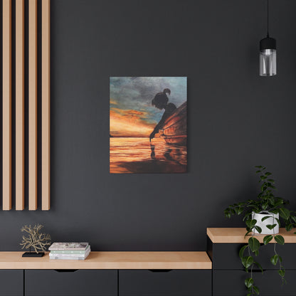 Hand Painted Canvas Wall Art Print - Reflection