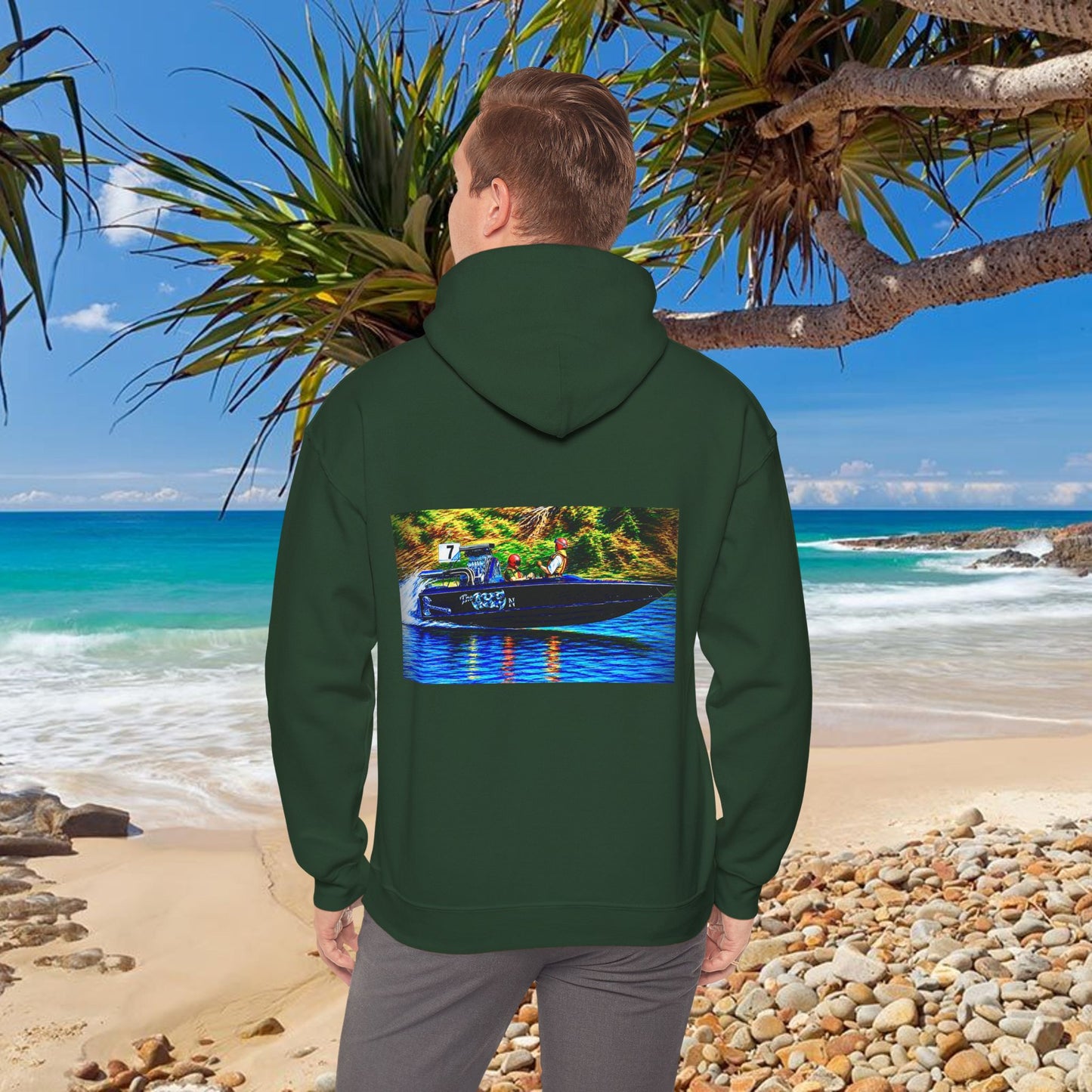 The Tribute Range - THE AXE -  Australian Water Ski Racing Hoodie. Bad Lad Oz has paid homage to the iconic THE AXE with our Tribute Collection