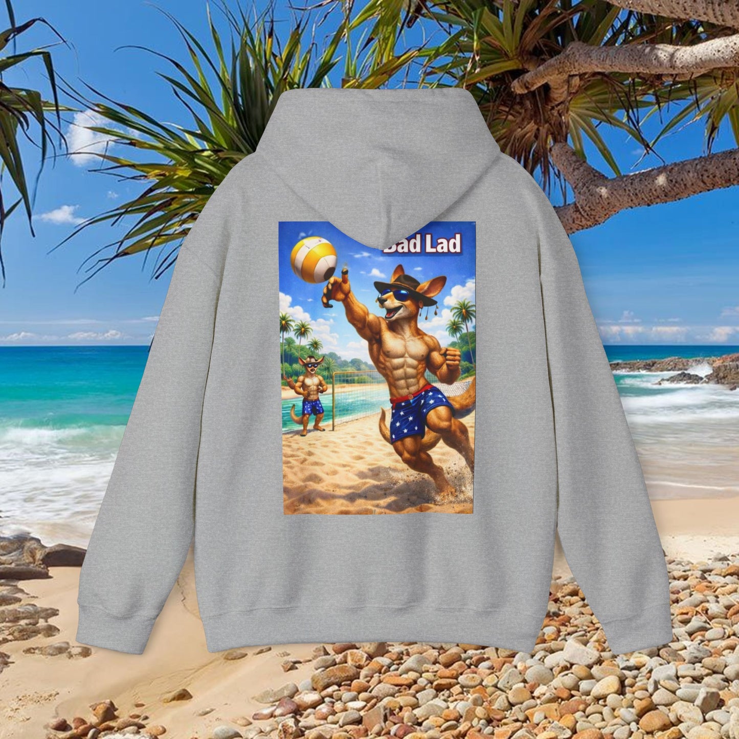 Bad Lad Oz Beach Volleyball Kangaroo Hoodie