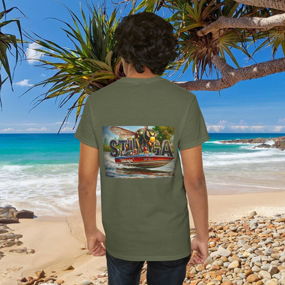 STINGA Australian Water Ski Racing Tribute T-shirt celebrating the incredible success of the Connelly known as a LEGEND in ski racing
